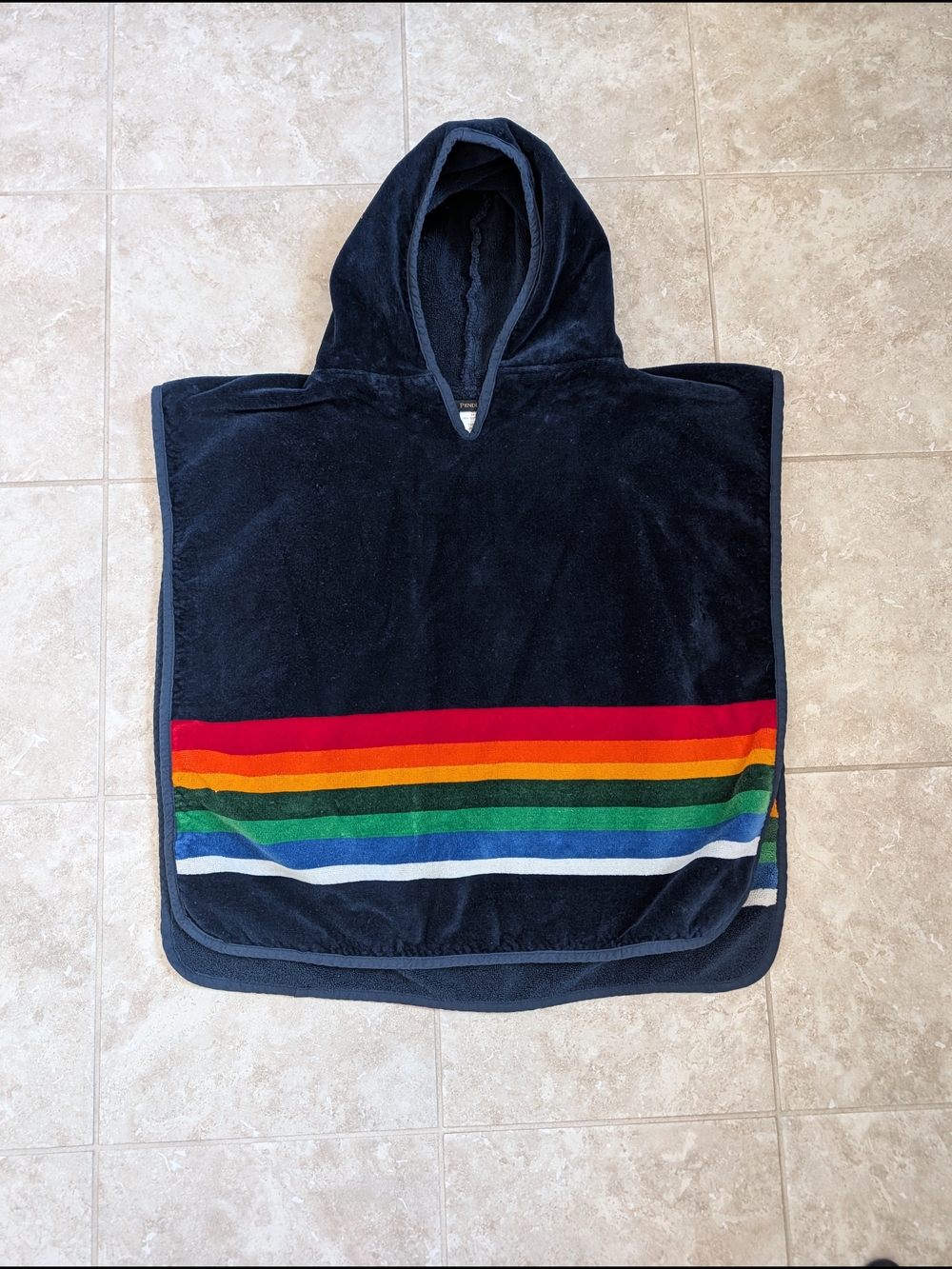 Pendleton Towel Poncho Crater Lake Hooded Surf Swim Beach Wearable Youth Kids